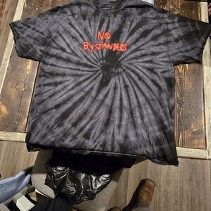 Travis Scott Official 2018 Bystanders Concert  Tie-Dye T-Shirt with Red Text